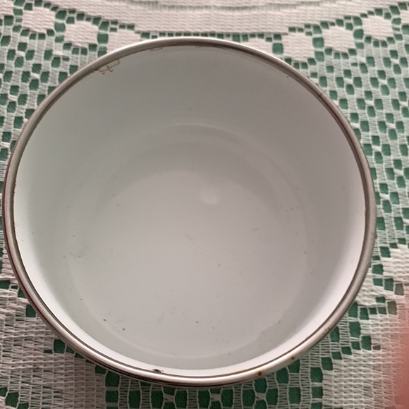 Vintage Enamel Nesting Bowls / Pots - Calloway Green Ivy -3 piece set with bonus - Picture 13 of 14